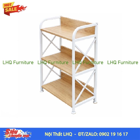 Kệ Sách Khung Sắt Gỗ Melamin 3T60 Rộng 60cm