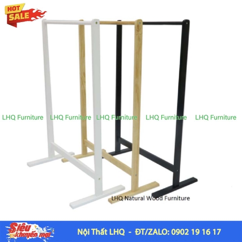 Kệ Treo Quần Áo Đơn Gỗ Thông New Zealand | Nội Thất LHQ