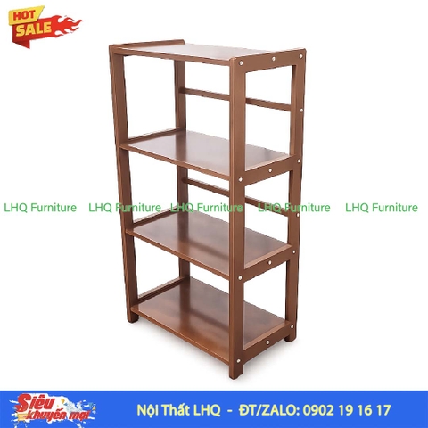 Kệ Để Lò Vi Sóng Mặt Liền 4 Tầng Gỗ Cao Su | Nội Thất LHQ