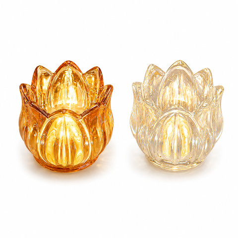 Cốc đế nến thuỷ tinh tulip cao cấp Đức Tín nhiều mẫu siêu đẹp