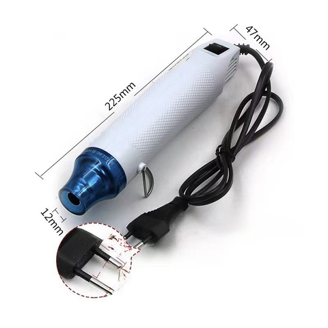 Máy Khò Nhiệt Cầm Tay 300W/220V - Thổi Hơi Nóng 200°C - Co Màng, Gói Quà, Hàn Kim Loại