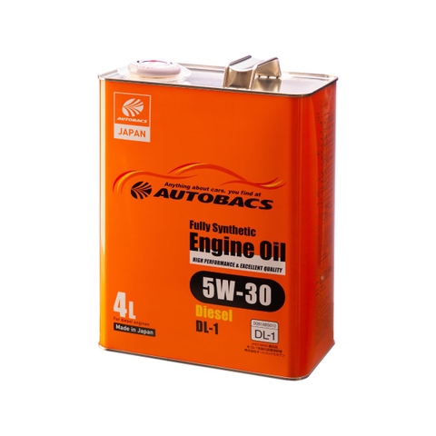 Dầu nhớt tổng hợp AUTOBACS Diesel 5W30 DL-1, Fully Synthetic (4L)
