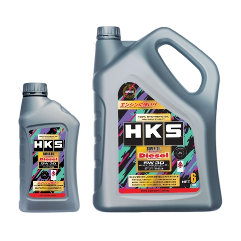 Dầu nhớt hiệu suất HKS 5W30 DIESEL CK-4, 100% Synthetic (SET 6L + 1L)