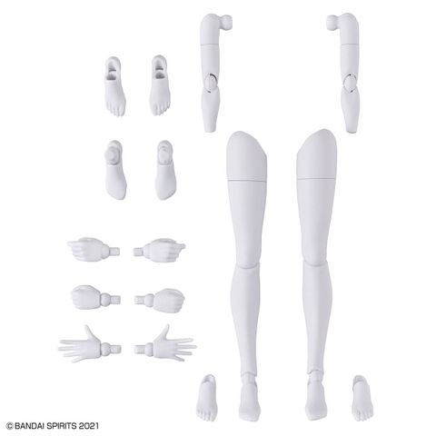 30MS OPTION BODY PARTS ARM PARTS & LEG PARTS [WHITE/BLACK]