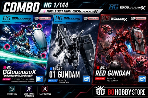 COMBO HG 1/144 RX-78-01 01 + GUNDAM RED GUNDAM +  WHITE GUNDAM