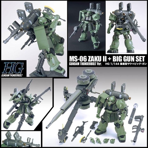 HG 1/144 MS-06 ZAKU II + BIG GUN SET GUNDAM THUNDERBOLT Ver.