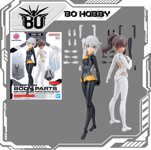 30MS OPTION BODY PARTS ARM PARTS & LEG PARTS [WHITE/BLACK]