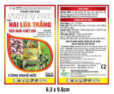 Thuốc trừ sâu QUINCY 23EC HAI LÚA TRẮNG