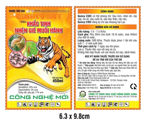 Thuốc trừ sâu QUINCY 23EC NHỆN GIÉ MUỖI HÀNH