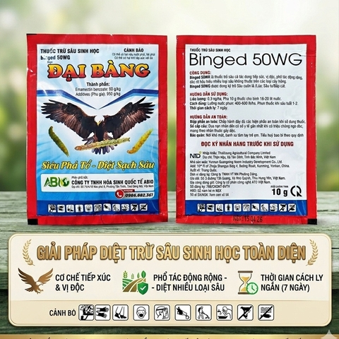 Thuốc trừ sâu sinh học Binnfged 50WG Đại Bàng