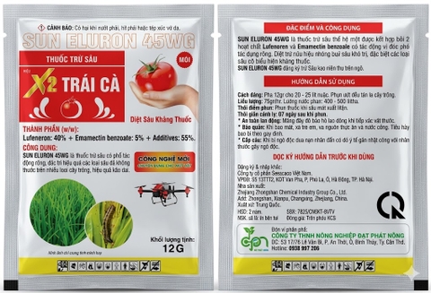 Thuốc trừ sâu SUN ELURON 45WG TRÁI CÀ