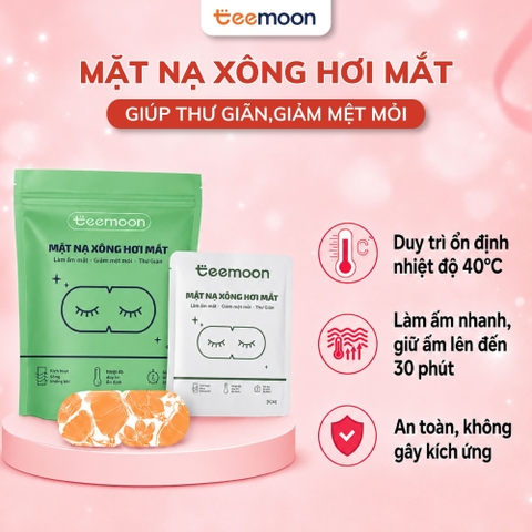 Mặt Nạ Xông Hơi Mắt Chườm Mắt Nóng Teemoon (10 miếng) - Massage Mắt, Giảm Mỏi Mắt