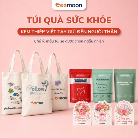 Túi quà sức khỏe Teemoon kèm thiệp viết tay tặng người thân