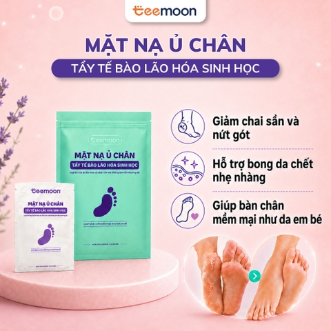 Mặt Nạ Ủ Chân Teemoon Tẩy Tế Bào Chết Lão Hóa, Chống Nứt Nẻ, Hương Hoa Lavender (2 đôi)