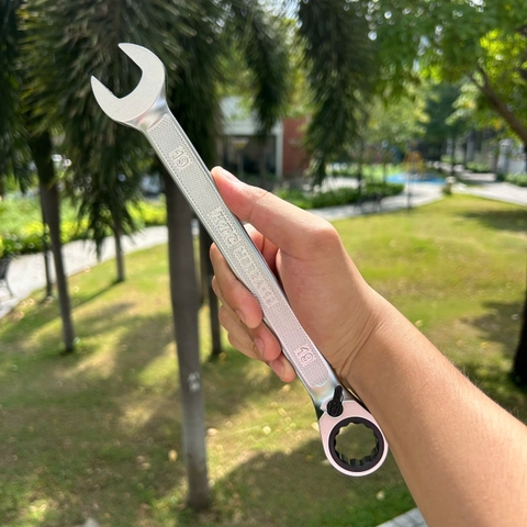 Cờ Lê Tròng Miệng Tự Động KTC MSR2A-19 Size 19mm - Đầu Cong 13°