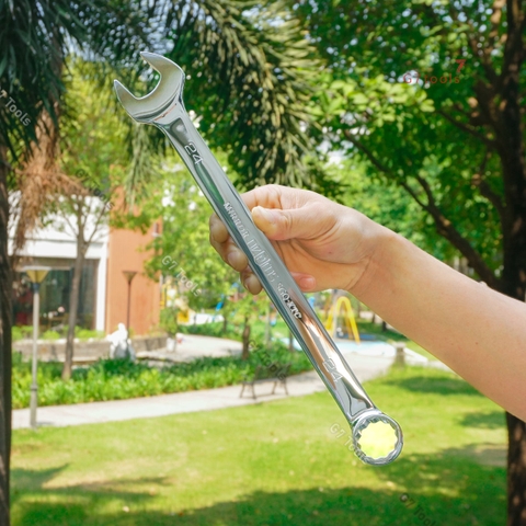 Cờ Lê Tròng Miệng KTC Nepros NMS2-24 Size 24mm – Tráng Gương Dòng Cao Cấp, Chống Trượt Nhật Bản
