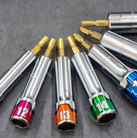 Bộ Đầu Khẩu Lục Giác 7 Chi Tiết KTC TBZP637 - Dùng Cho Máy Siết Bulong _ Hàng Cao Cấp Chính Hãng Nhật Bản