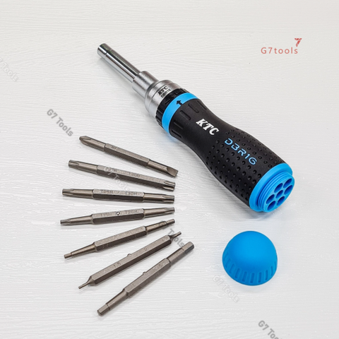 Tua Vít Đảo Chiều Thay Mũi Bit KTC DBR16 Gồm 16 Mũi Bits - Xuất xứ Nhật Bản