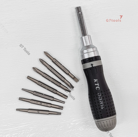 Tua Vít Đảo Chiều Thay Mũi Bit KTC DBR14 Gồm 14 Mũi Bits - Xuất xứ Nhật Bản