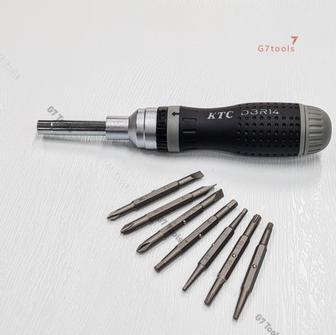 Tua Vít Đảo Chiều Thay Mũi Bit KTC DBR14 Gồm 14 Mũi Bits - Xuất xứ Nhật Bản