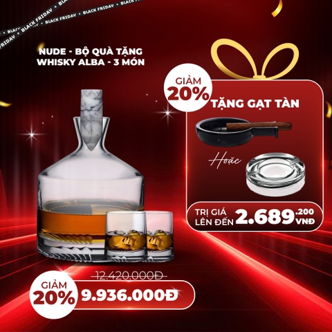 NUDE - Bộ quà tặng whisky Alba - 3 món