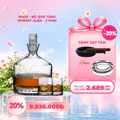 NUDE - Bộ quà tặng whisky Alba - 3 món