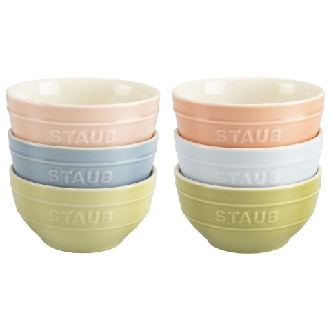Staub -Bộ tô gốm màu Macaron 6 món - 12cm