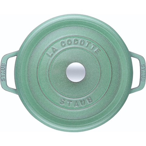Nồi tròn màu xanh sage Staub – ảnh 4