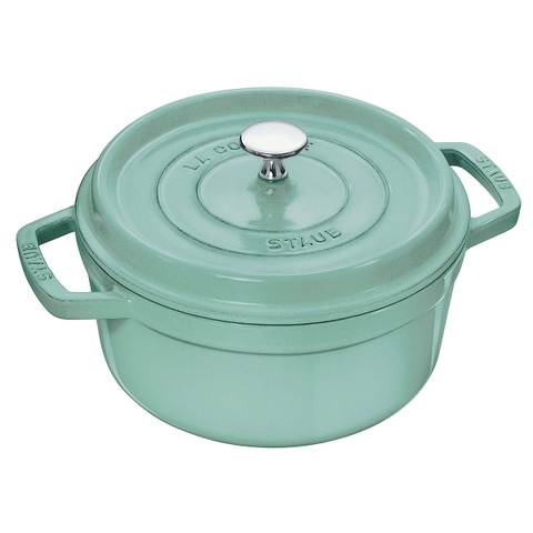 Nồi tròn màu xanh sage Staub – ảnh 2