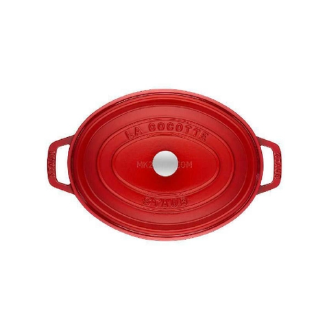 Nồi gang oval màu đỏ cherry Staub – ảnh 2