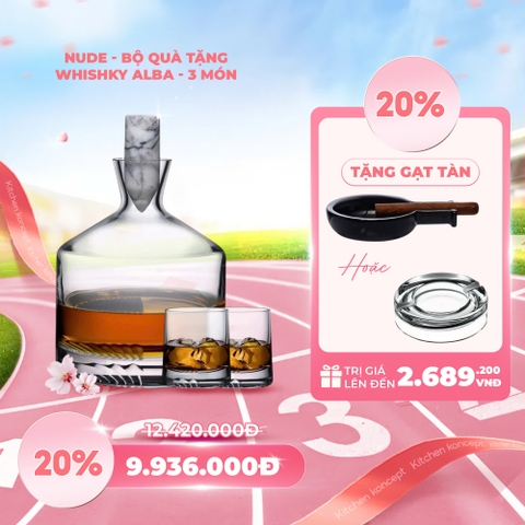 NUDE - Bộ quà tặng whisky Alba - 3 món