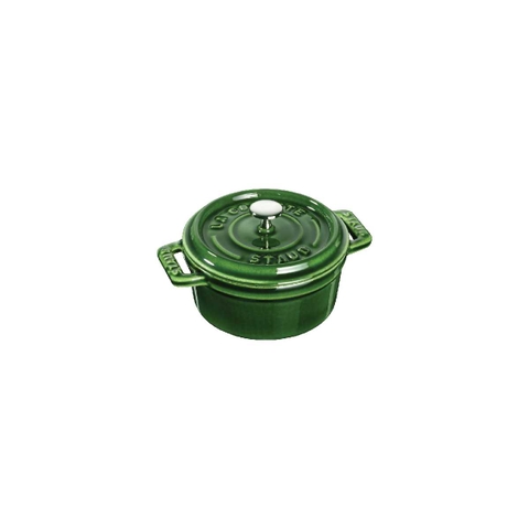 Nồi gang tròn màu xanh rêu Staub