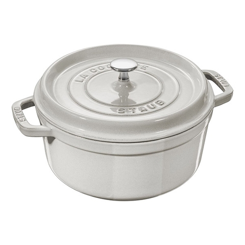 Nồi gang tròn màu nấm trắng Staub – ảnh 6