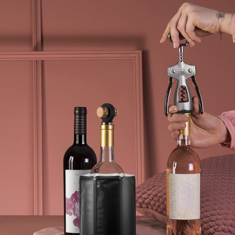Khui rượu Winged màu bạc Vacu Vin – ảnh 4