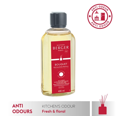 Tinh dầu khuếch tán, khử mùi nhà bếp hương Fresh & Floral Maison Berger 400ml