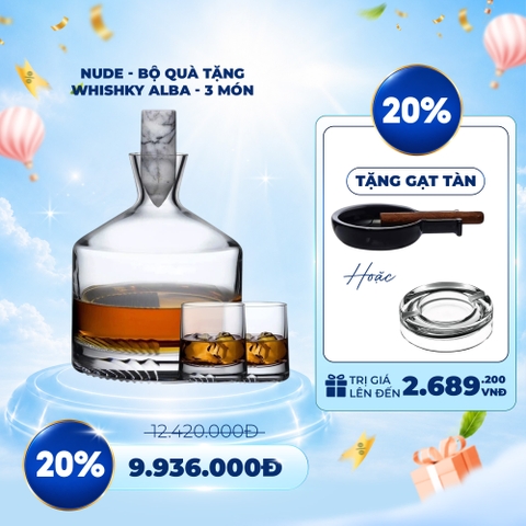 NUDE - Bộ quà tặng whisky Alba - 3 món