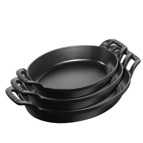 Khay gang oval STAUB màu đen