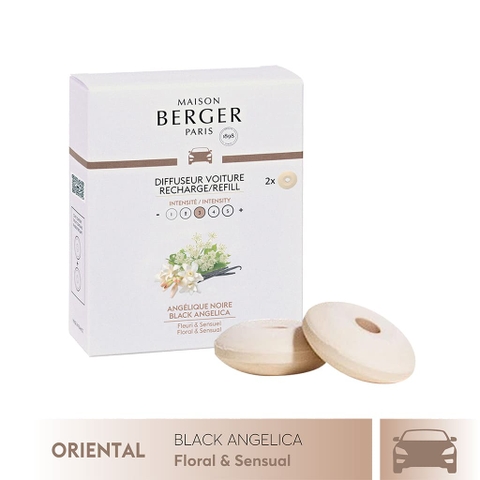 Bộ tinh dầu xe hơi hương Black Angelica Maison Berger 2 cái