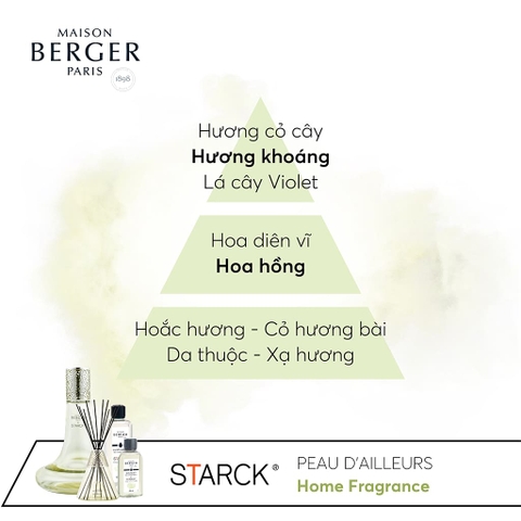 Bộ đèn xông tinh dầu Starck Verte Maison Berger – ảnh 2