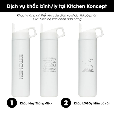 Bình giữ nhiệt có ống hút màu Bạch nguyệt quang MiiR – ảnh 2