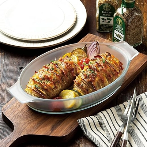 Khay nướng bánh hình oval Aderia Cera Bake – ảnh 3