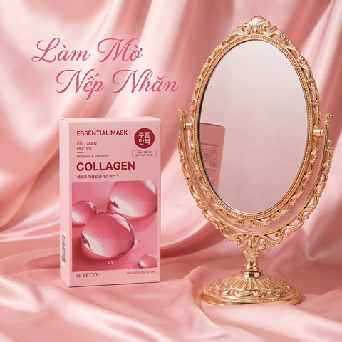 Mặt nạ BEBECO collagen dưỡng ẩm và làm mờ vết chân chim