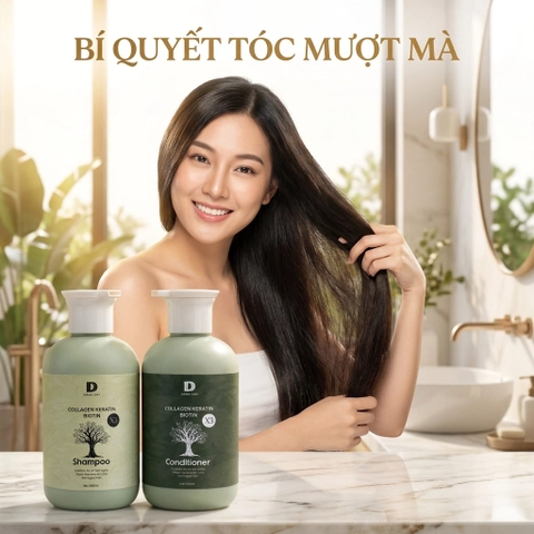 Dầu gội X3 Collagen siêu mềm mượt phục hồi tóc hư tổn 500ml