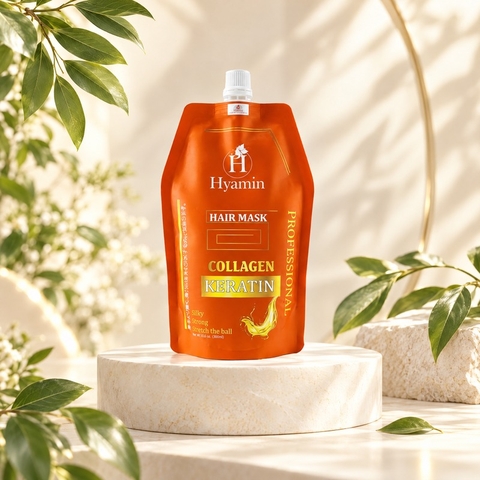 hấp túi Hyamin hỗ trợ phục hồi tóc khô xơ hư tổn 500ml