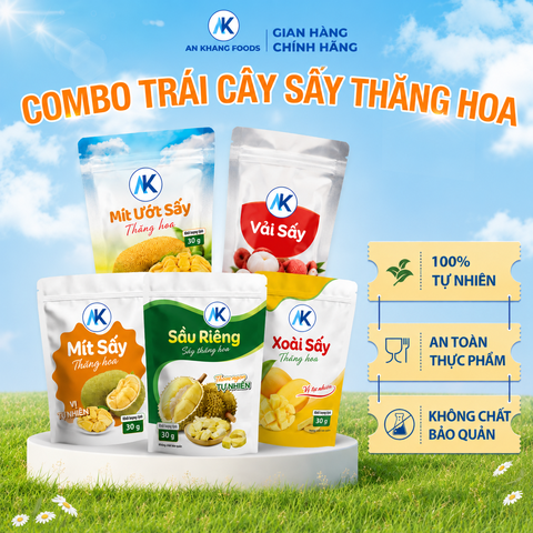 Trái cây sấy thăng hoa AK 100% tự nhiên không dầu không thêm đường_ Sản phẩm Ocop