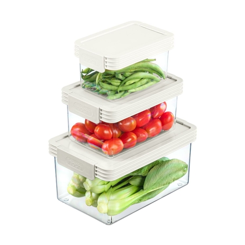 Bộ 3 hộp thực phẩm tritan chữ nhật Hokaido 500-1000-2000ml