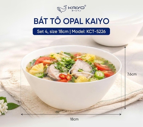 Set 4 bát tô Opal Kaiyo
