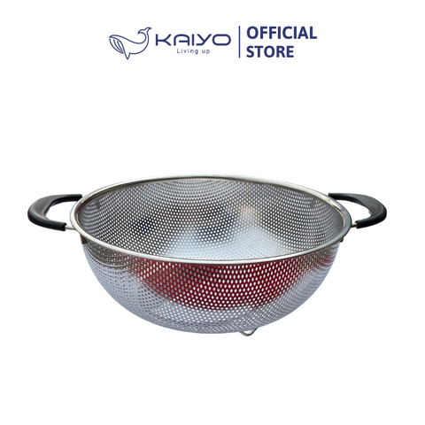 Rổ inox 2 tay cầm có chân Kaiyo