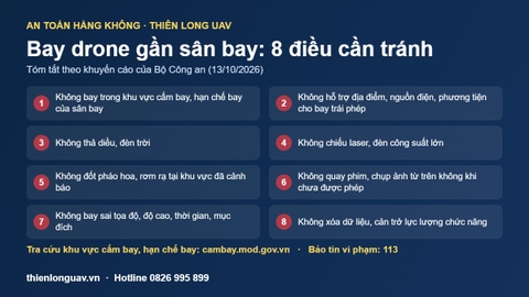 Bay drone gần sân bay: Bộ Công an khuyến cáo những việc không được làm