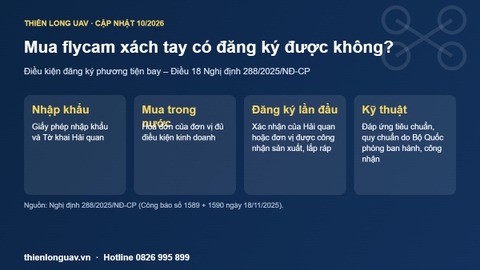 Mua flycam xách tay có đăng ký được không? Giấy tờ chứng minh sở hữu khi đăng ký drone